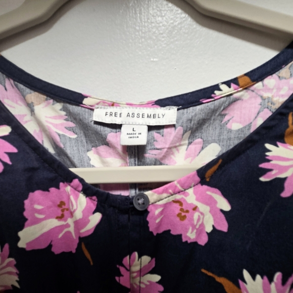 Free Assembly Women's Ruffle Sleeve Midi Dress- Dark Navy - Picture 4 of 4